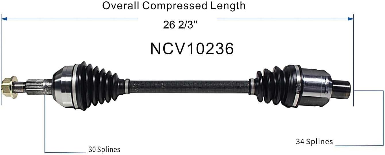 GSP NCV10236 CV Axle Shaft Assembly - Left Front (Driver Side)