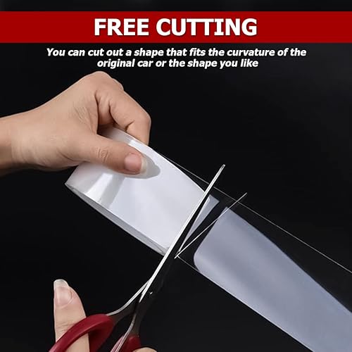 Miniatura 9 de Protectores de entrada de borde de puerta de automóvil, cinta protectora impermeable de fibra de carbono 5D, anticolisión, calcomanía de tira de