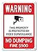No Dumping Sign, Video Surveillance Sign, No Dumping Fine $500 Sign, 10x14 Rust Free Aluminum, Weather/Fade Resistant, Easy Mounting, Indoor/Outdoor Use, Made in USA by SIGO SIGNS