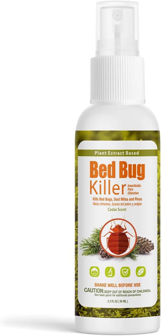 Bed Bug Killer 3 oz EcoVenger by EcoRaider,Travel Size,100% Kill Efficacy, Bedbugs & Mites, Eggs & The Resistant, USDA BIO-Certified, Plant Extract Based & Non-Toxic, Child & Pet Safe