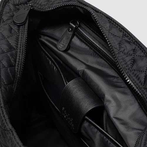 Simple Modern Quilted Tote Bag for Women | Medium Tote Purse with Compartments & Laptop Sleeve | Adjustable Crossbody Strap with Zipper Top and Pockets | Bag for Work School & Travel | Midnight Black by Simple Modern - Image 6
