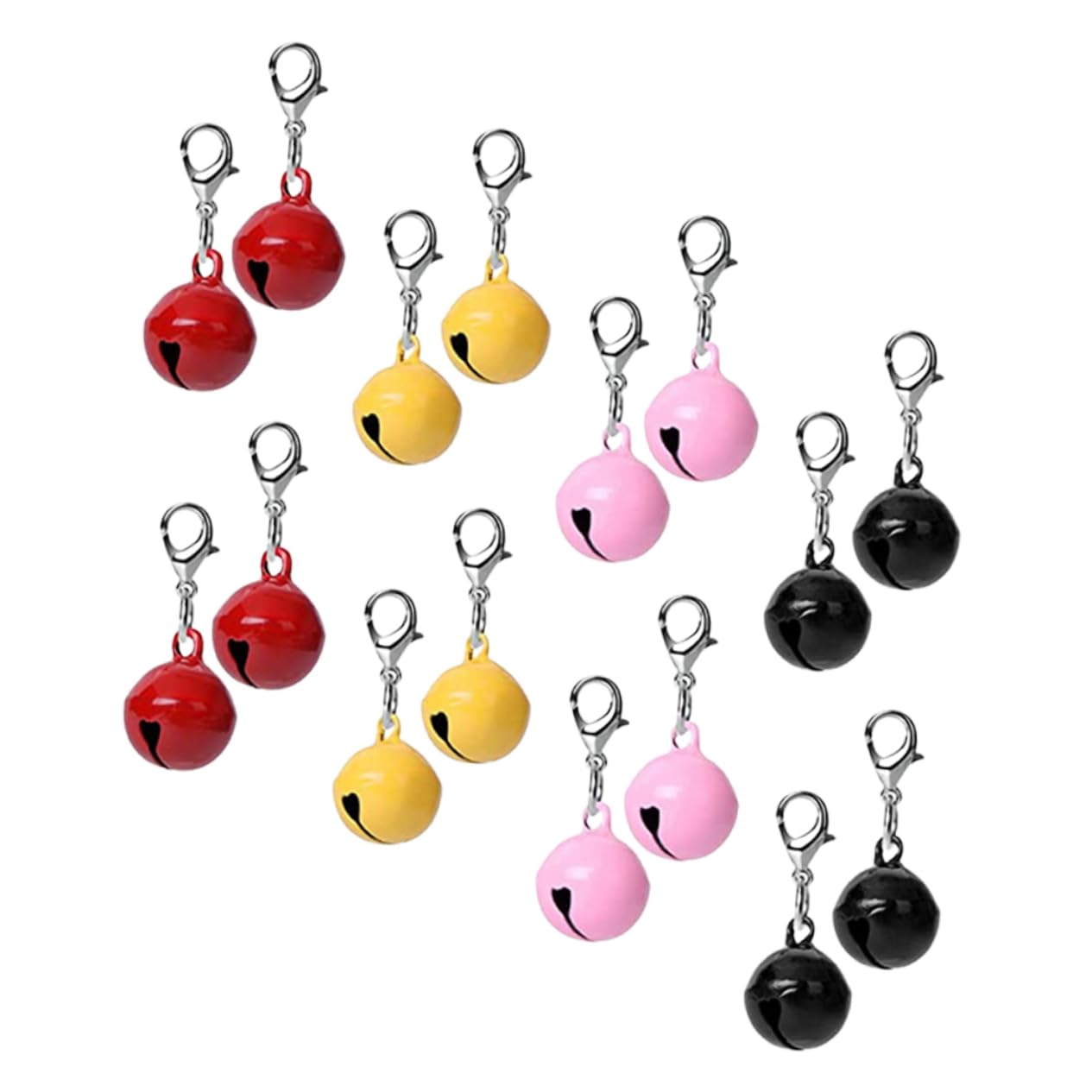 Angoily 16pcs Pet Supply Compact Cat Collar Bells Pet Accessory Cat Accessories Multifunction Cat Supplies, 2.8x1.4cm, Metal