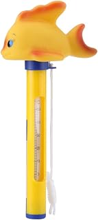 Cute Floating Thermometer,Swimming Pool Thermometer,Animal Floating Thermometer,for All Outdoor Indoor Swimming Pools,Spas,Hot Tubs(Small Yellowtail)