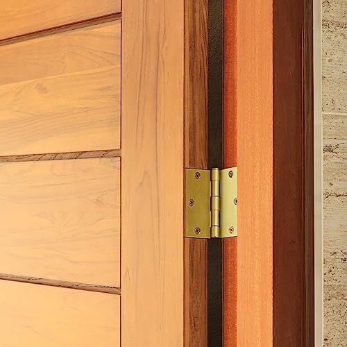 6-Pack Satin Brass Interior Door Hinges – 3.5-inch x 3.5-inch – Square Corner Radius Steel Door Hinge – Fits Standard Doors – Design House 185975 by Design House - Image 7