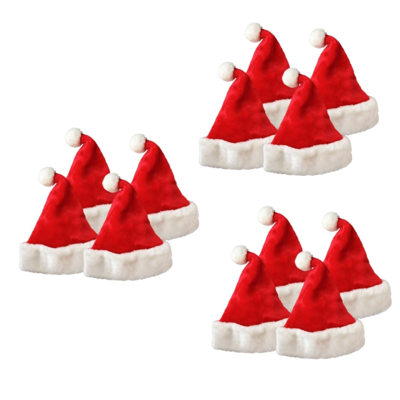 TOPBATHY 12 Piezas Gorro Navideño De Papá Noel Sombreros De Papá Noel Sombrero De Navidad Tocado De Navidad Sombreros De Navidad Sombrero De De Navidad Sombrero De Santa Felpa