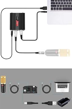 Lastvoice Ph-1000 +48V Phantom Power Ses Kartı (Usb, XLR Kablo ve Adaptör)
