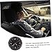 JECOMPRIS Car Stick on Clock Auto Dashboard Clock Luminous Dashboard Decoration Universal for Car Office Home School Glass Steel