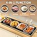 Electric Warming Tray（Extra Long 40”x12”），Food Warmer with Thermostat and Full Surface Heating，Food Warming Mat with 2 Temperature Modes for Parties Buffet，Gatherings，Gold Edge
