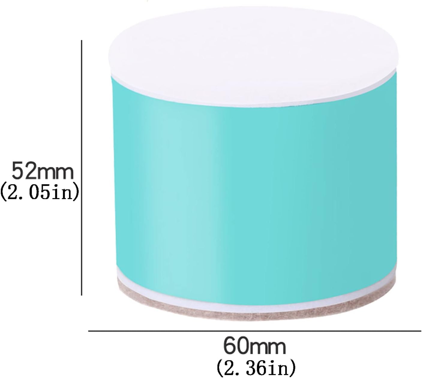 Set of 4 Round Furniture Risers, Self-Adhesive Bed Risers Carbon Steel Furniture Support Legs Mute Table Legs, for TV Cabinet Chair Desk Couch, Diameter 60mm (L60 x H52 mm,Blue)