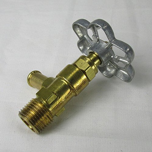 Brass Motorcycle Hi Flow Faucet Fuel Petcock Needle Valve Gas Shut Off Valve - 3/8" Npt Thread - 3/8" Id Fuel Line - Zinc Valve Handle - Harley Chopper Bobber Cafe Racer (Faucet) #TOP2