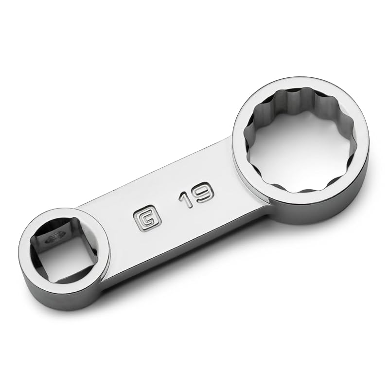 Adaptador de Torque Capri Tools com Encaixe de 3/8 pol. (9,5 mm), Extremidade Estriada de 19 mm e 12 Pontos