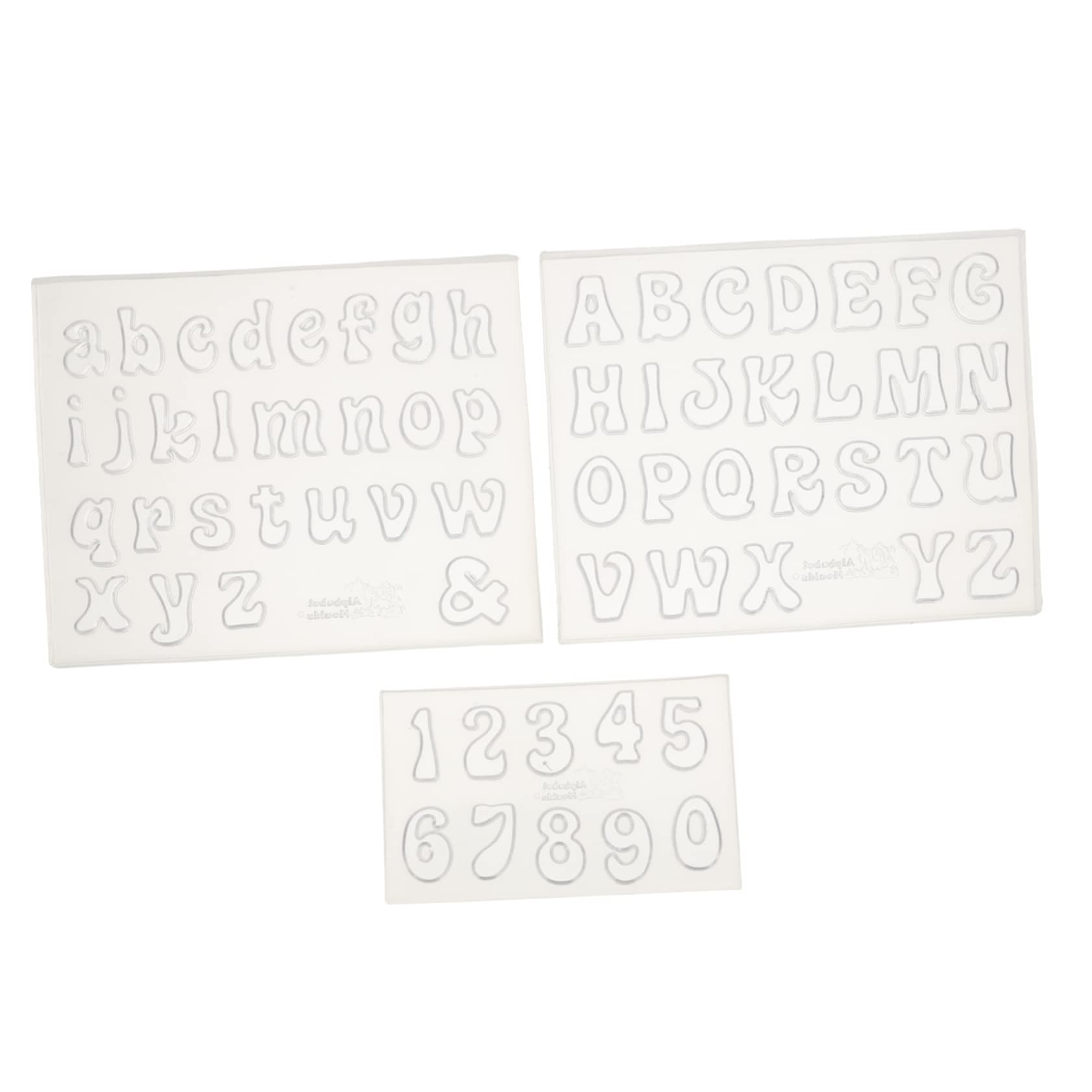 Housoutil 2 Series Moldes De Silicona Para Manualidades Moldes Reutilizables Antiadherentes Para Números Y Letras Fáciles De Desmoldar Y Limpiar Duraderos Para Bricolaje Resin 3 Piezas*2
