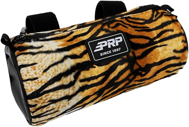PRP Seats UTV Buggy Storage Bag - Roll Cage Bar Organizer for Phones, Tools, Accessories - Water Resistant, Puncture Proof (Tiger Fur)