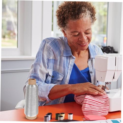 5000 Serger Thread Plumbing Tools Yards Spool Yarn Coil Crow Silver Accessories Kids Craft Supplies Polyester Spools Overlock Suit Embroidery Hand Sewing Machine 150d - Image 2