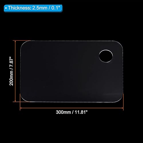 Miniatura 8 de PATIKIL Paleta de pintura acrílica, 2 unidades, bandeja de pintura rectangular, paleta de pintura de 8 x 12 x 0.08 pulgadas con agujero para el