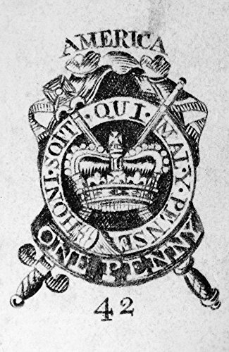 Colonial Tax Stamp None Penny British Revenue Stamp Used In The American Colonies 1765-1766 Poster Print by (24 x 36)