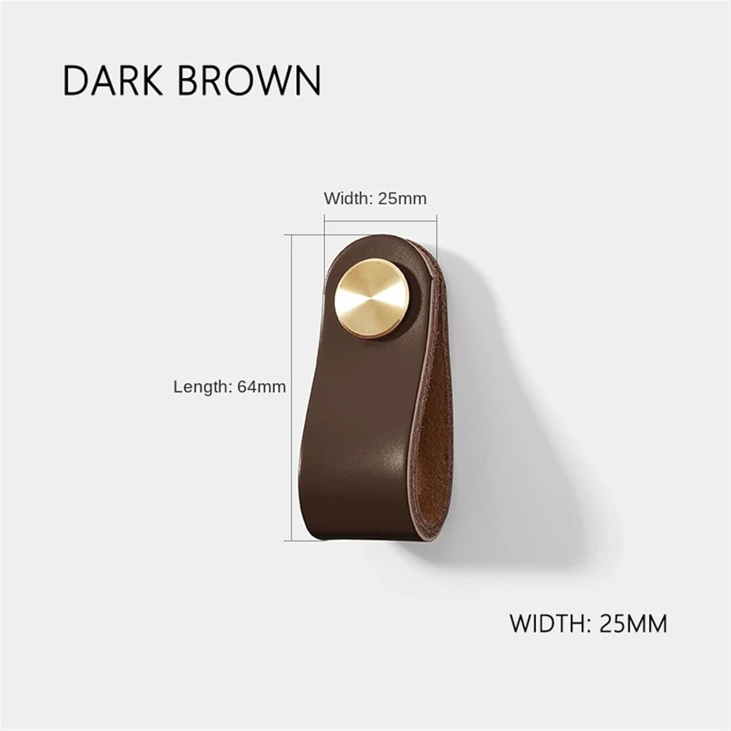 EVURU 1/6/10Pcs Leather Handle Multiple Color Kitchen Cabinet Door Knobs Wardrobe Drawer Pull Cupboard Furniture Handle 96/128/160mm (Color : 03-Single Hole, Size : 6PCS)