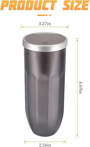 Miniatura 8 de Cubo de basura para automóvil con tapa, mini contenedor de basura para automóvil, a prueba de fugas e impermeable, cesta de basura multiusos para