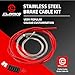 Clarks Stainless Steel Brake Cable Kit - Black Universal Brake Wires with Standard Outer Casing for Mountain Bikes (MTB), Hybrid & Road Bikes