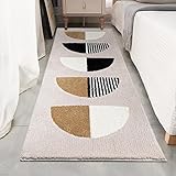 DEXDE Boho Runner Rug 24x60, Beige Rug Runner Washable for Bathroom Bedroom Hallway Kitchen Luxury S