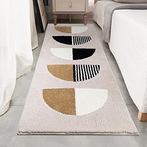 Dexde Boho Runner Rug 24X60, Beige Rug Runner Washable For Bathroom Bedroom Hallway Kitchen Luxury Soft Absorbent Plush Microfiber Carpet Runner Farmhouse Neutral Home Decor #TOP12