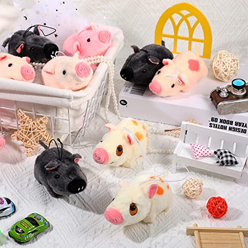 12 Pcs Cute Stuffed Animal Toy 4 Inch Mini Plush Mermaid Tiger Turtle Puppy Pig Alpaca Cat Ornaments Stuffed Doll Keychain Handbag Pendant For Birthday Party Favors Diy Home Decor(Pig Style) #TOP4