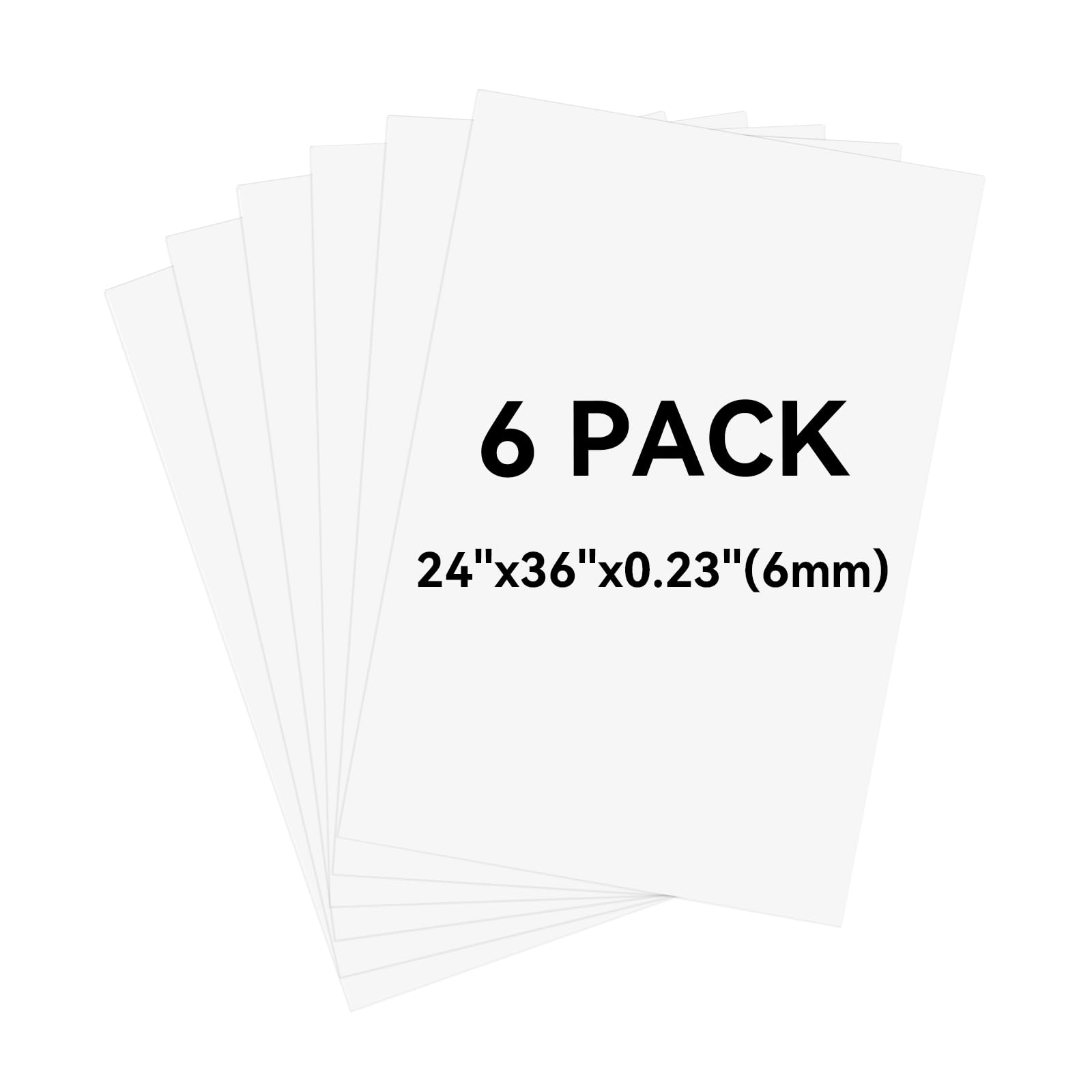Amazon.com : 6 Pack White Foam Board 24