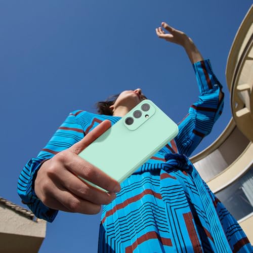 Image of Tobfit Silicone Case Phone Case for Samsung Galaxy A35, Durable Shockproof Phone Cover for Samsung Galaxy A35(Light Cyan)