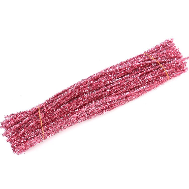 Lusofie 100 Pièces Paillettes Pipe Cleaner Wire Pipe Cleaners Loose Chenille Stem Glitter Pipe Cleaner Fil Chenille Kids Craft Art DIY (6mm X 12in, 10 Couleurs