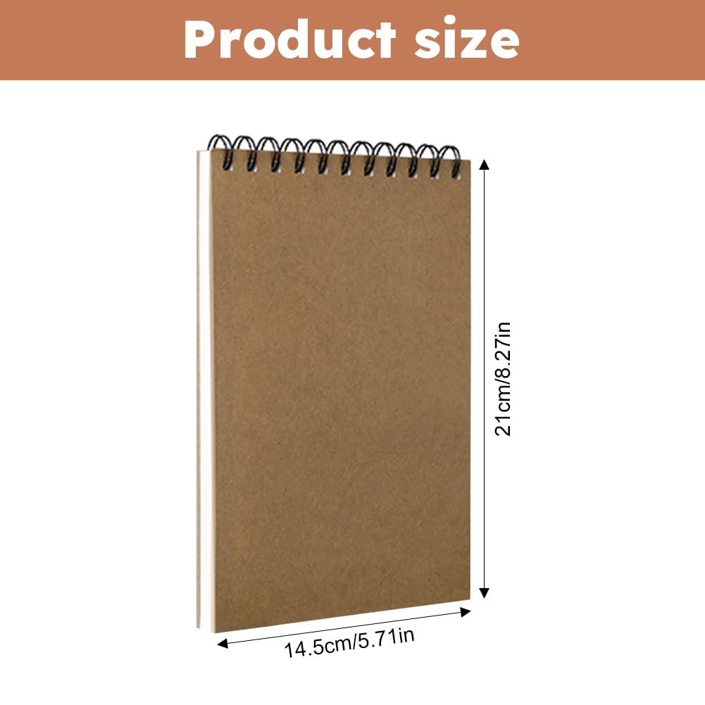 2 Pcs A5 Sketch Books, 160gsm Spiral Bound Drawing Pad Sketch Paper Art Supplie - Image 2