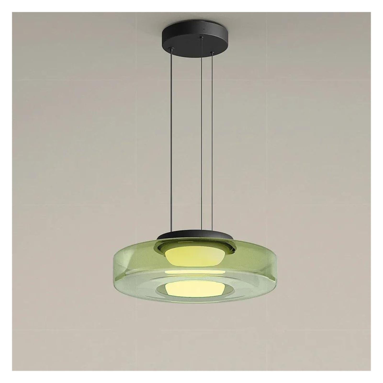 Lustre de style nordique crème Ø35cm pour une chambre élégante