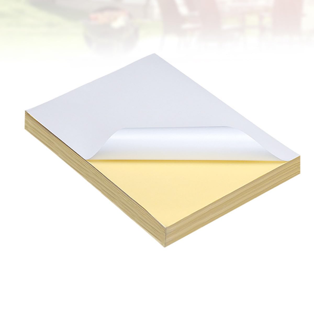 100 Stück Selbstklebendes Etikettenpapier Weiß Glänzendes Bedruckbares Klebepapier für und Laserdrucker Ablösbar Vielseitig für Büro Schule und Zuhause Geeignet