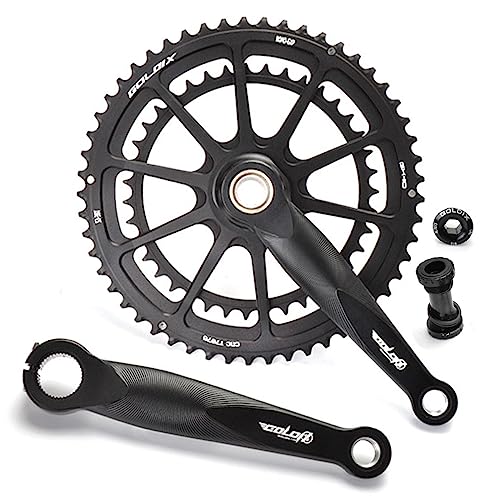 Juego de bielas de Bicicleta, Juego de bielas huecas integradas para bicicleta de carretera, 50-34T, 52-36T, 53-39T, platos y bielas de doble plato GXP de 170 mm, juego de brazo de biela de aleación
