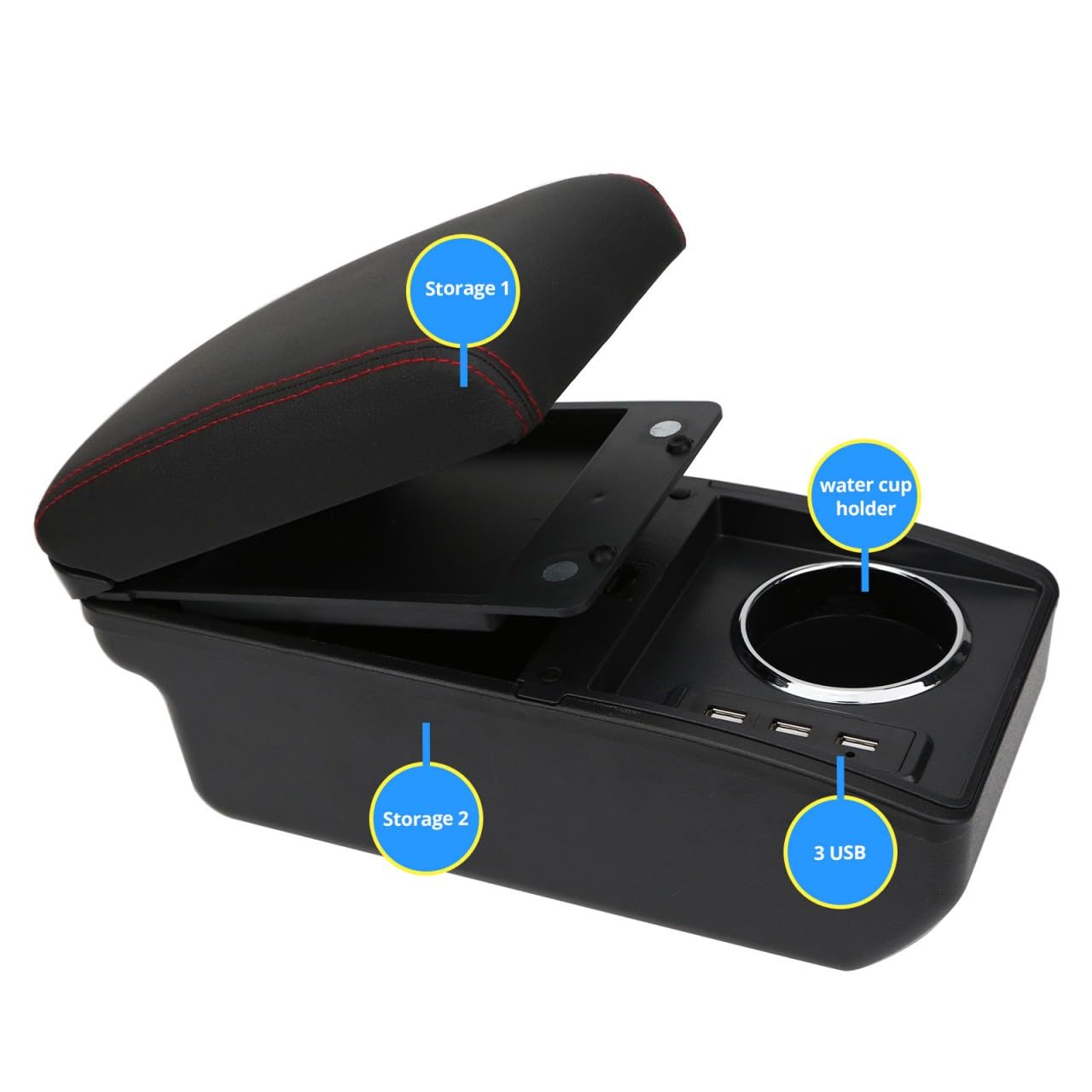 YJYWZH Compatible With Peugeot 207 Armlehnen Auto M Produktbild-Vorschau 5