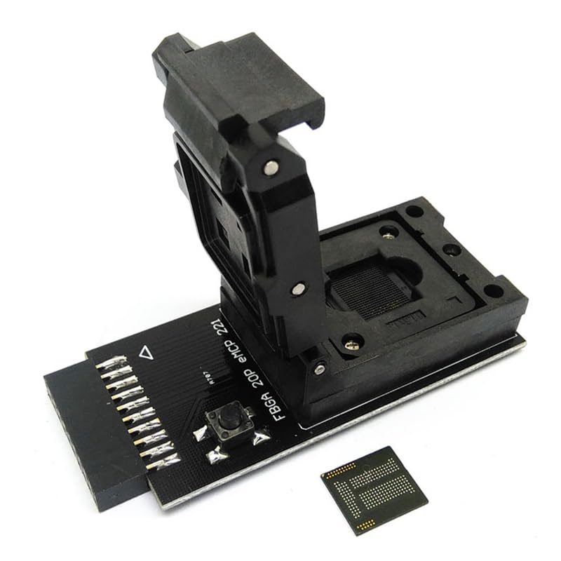 Wiring Connecting Terminals - eMCP221 BGA221 withIC chip 11.5 * 13 Testing nand Flash Programmer Adapter Clamshell Test Socket Data Recovery Adapter for Phone