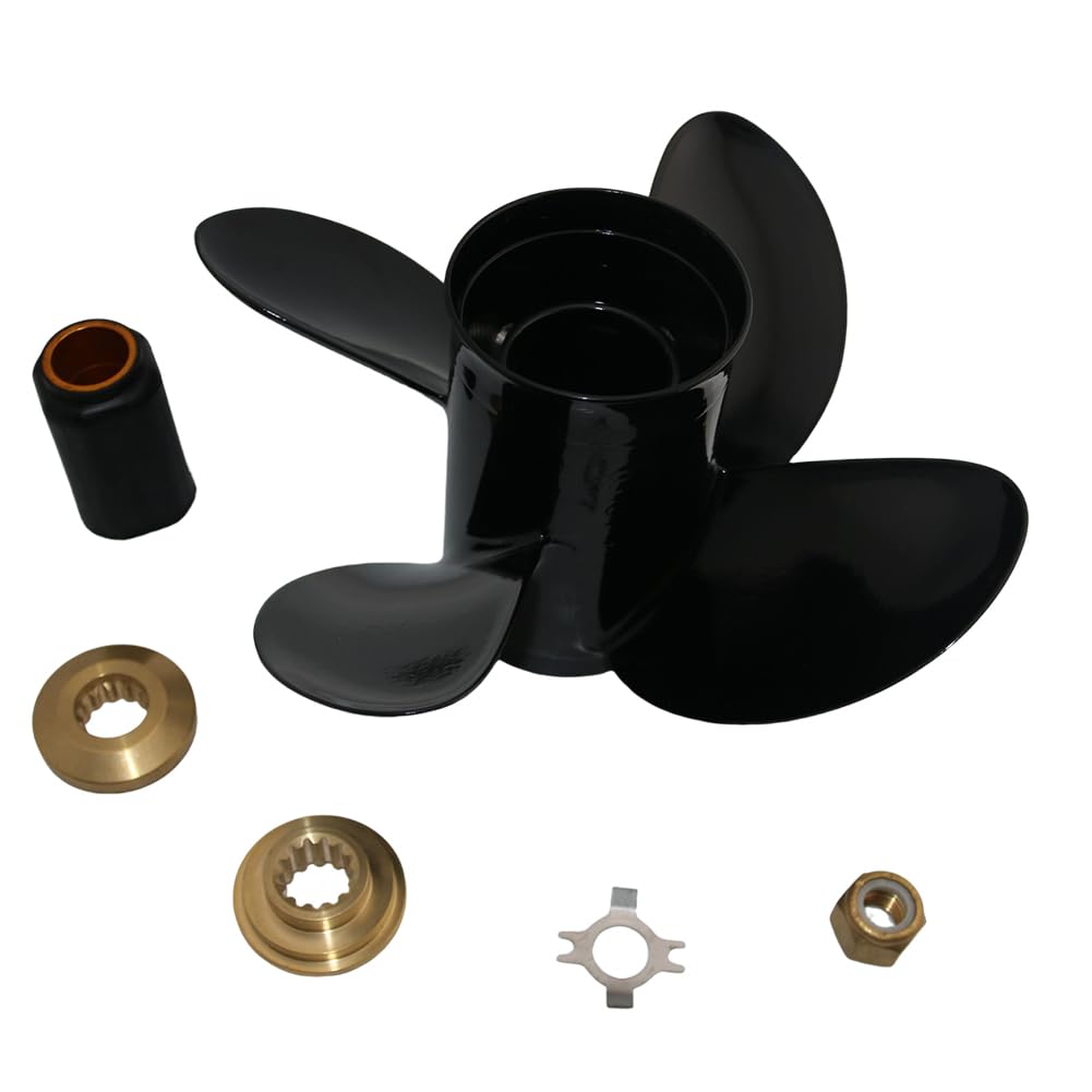 Boatman Elica fuoribordo 4 pale Mercury 25-70 CV 13 scanalature kit hub intercambiabile