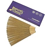 Natural Choice Incense Lavender Incense Sticks 100 Grams, Low Smoke Traditional Incense Sticks Made from Scratch, Never Dipped (Lavender, Single Pack)