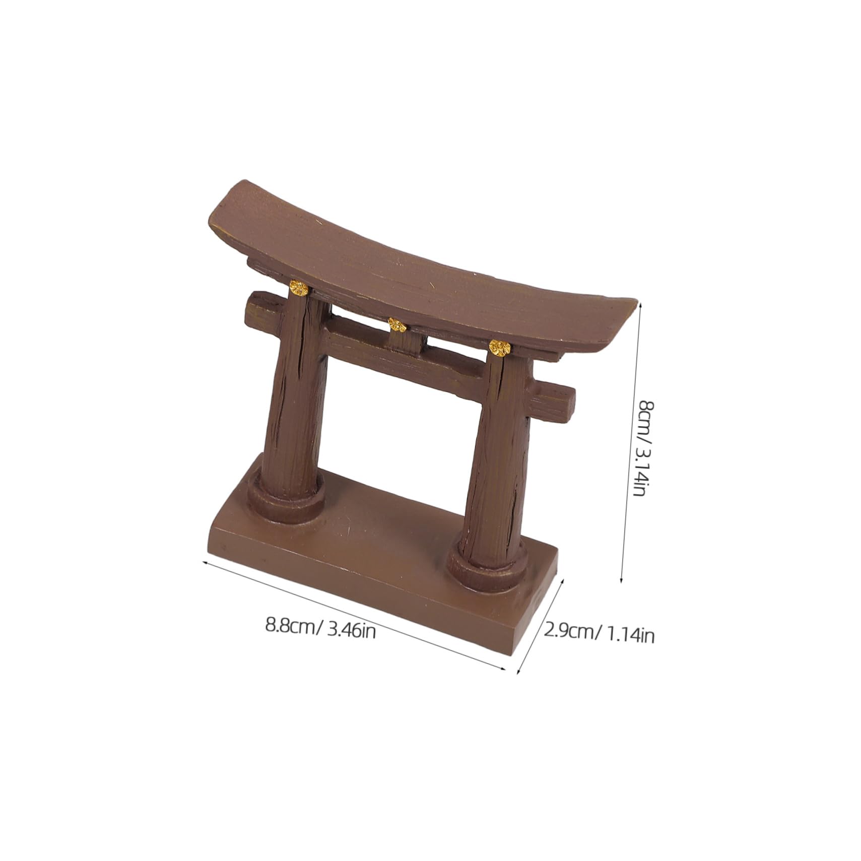 Miniature Portail Japonais En Bois - Décoration Jardin, Aquarium Ou Plateau De Sable - Style Japonais Authentique