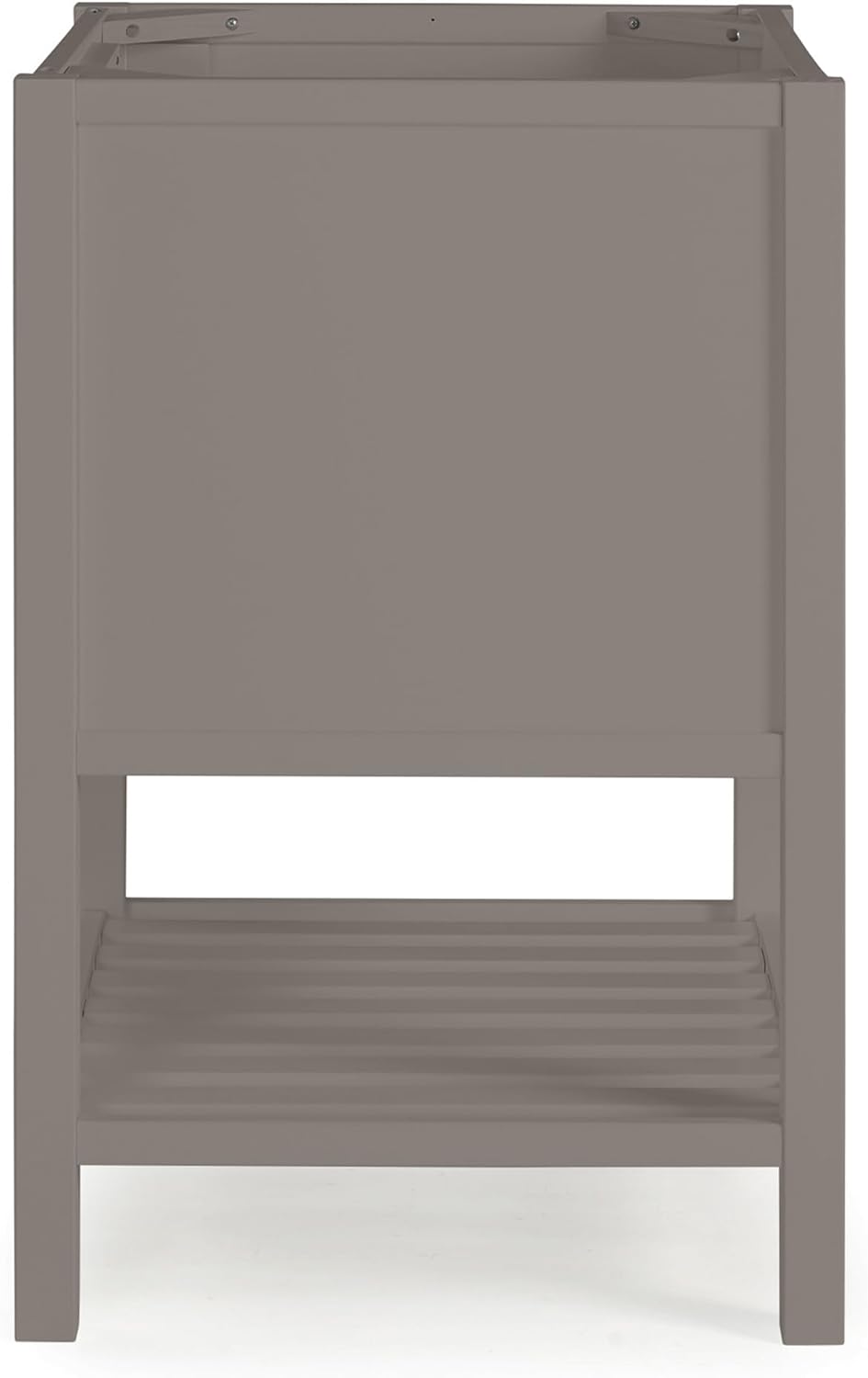 Alaterre Furniture Bennet Bathroom Vanity Without Sink – 24" Small Freestanding Wood Vanity Cabinet with Soft-Close Shaker Doors, Single Sink Base (Gray)