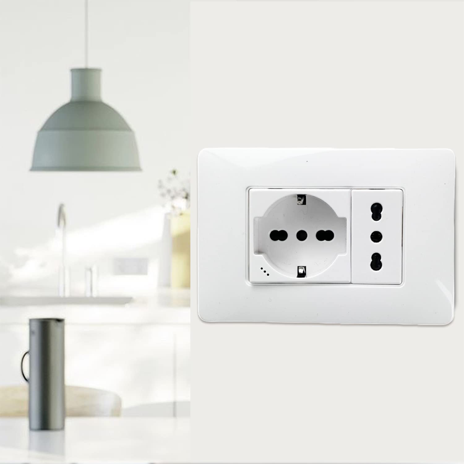 Presa Bivalente 2p+t 10/16 A 250v Bianca Compatibile Con Bticino Am Bticino Matix Mapam