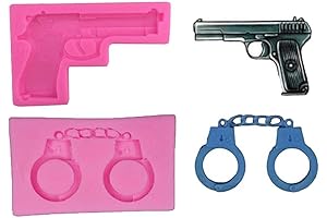 Must-Have Police Gun and Handcuffs Silicone Molds