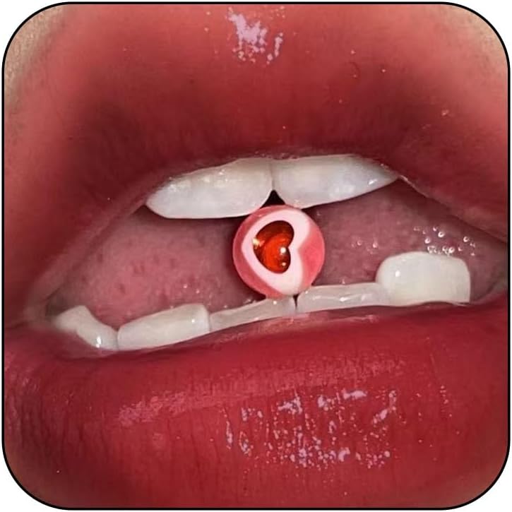 Colorful Hypoallergenic Stainless Steel Tongue Studs 0.4 inch Gothic Piercing Chain Punk Tongue Studs Unique Statement Tongue Rings Surgical Steel Body Piercing Jewelry for Women Trendy