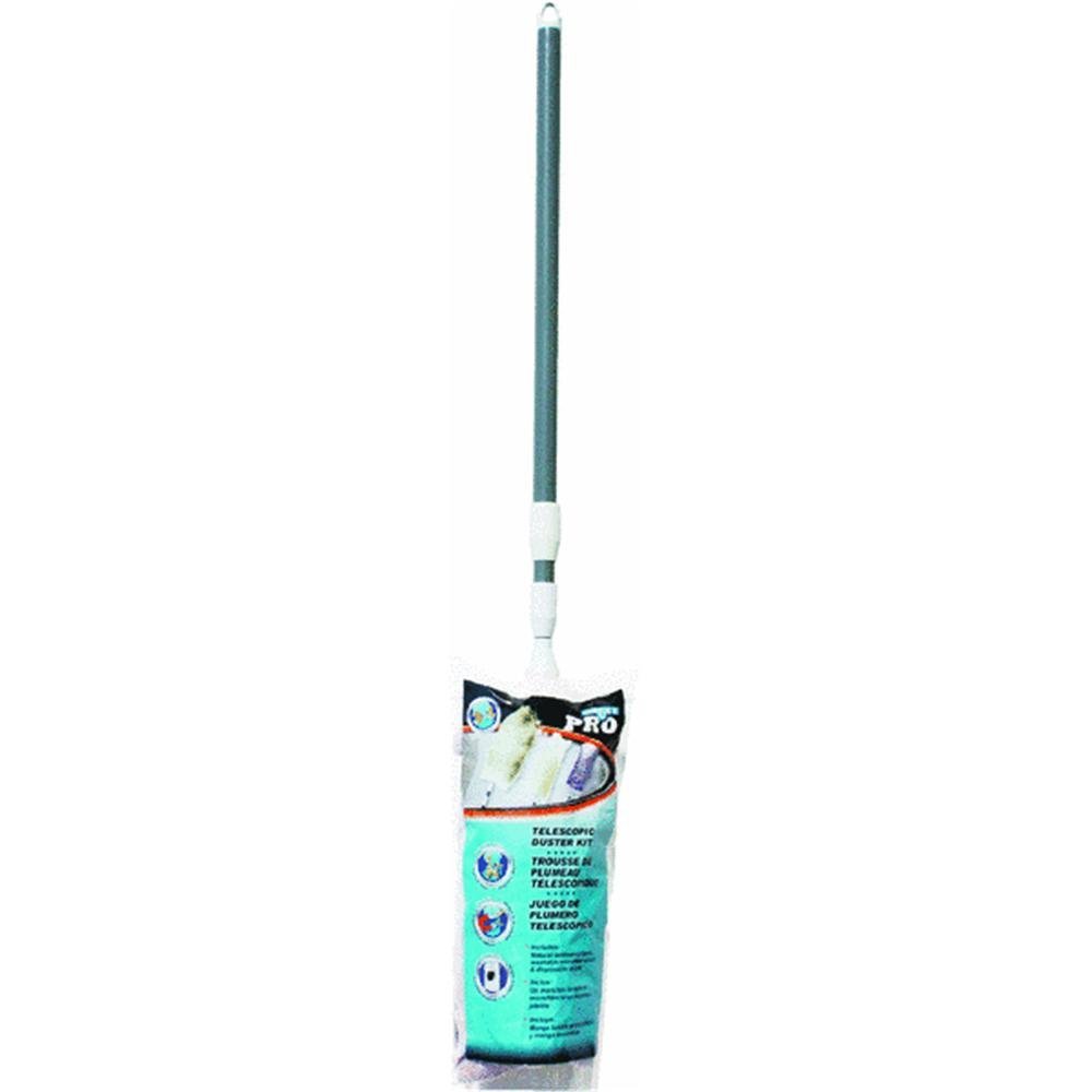 Unger Pro 965330C 3-in-1 Telescopic Lamb's Wool Duster Kit with Filament and Microfiber Sleeve 4 ft.