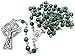 Green Irish Rosary with Celtic Cross. Material: Acrylic 6 Mm Bead Size: 19" L, 1 3/4" Crucifix