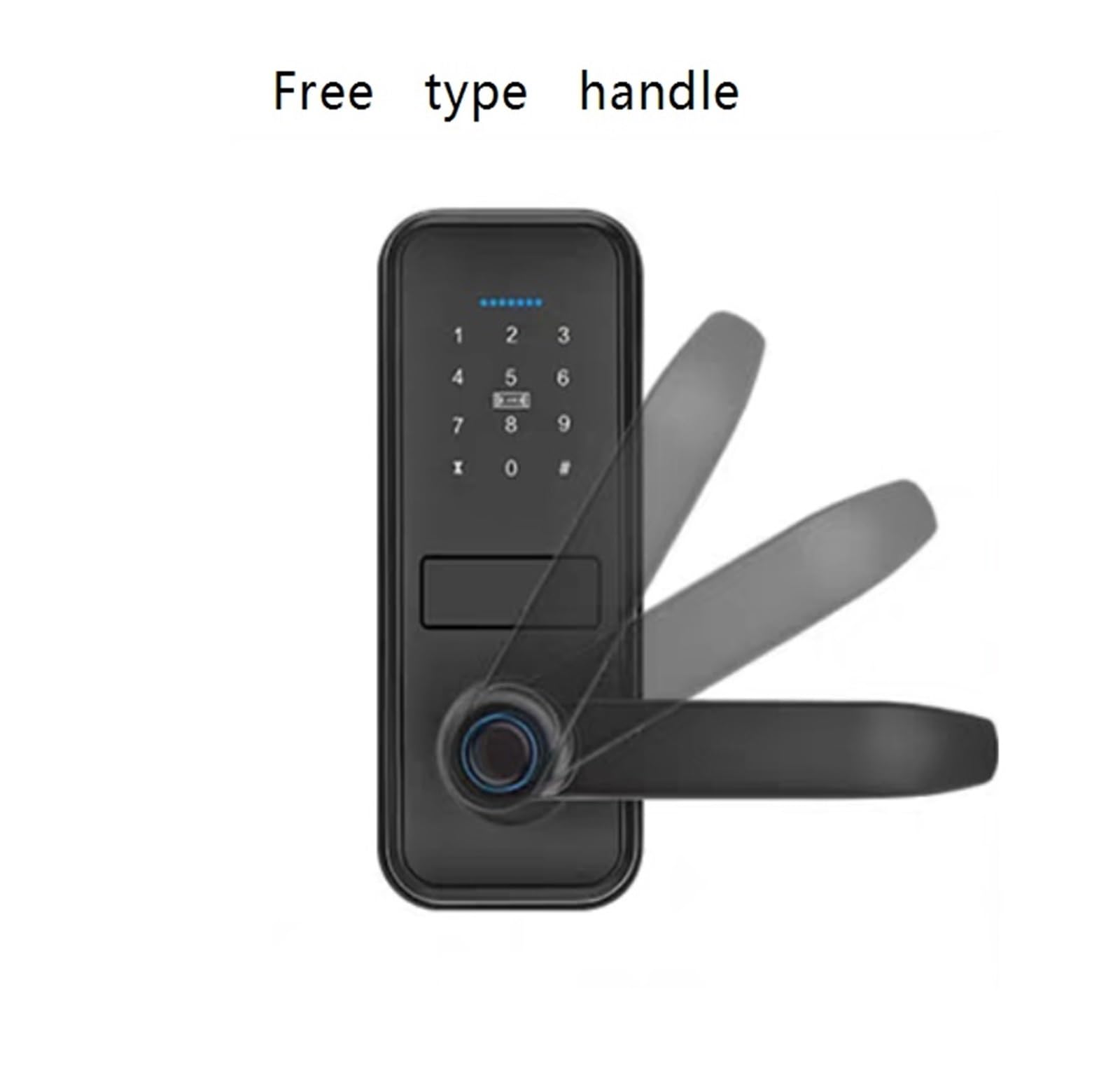 Cerradura de puerta inteligente con teclado de huellas dactilares con asa, entrada sin llave, cerradura electrónica de fácil instalación para oficina