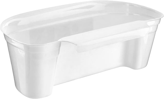 Homeshopa Kitchen Caddy, Hanging Waste Bin Kitchen Over Cabinet Drawer Door Basket, Small Garbage Bin Holder Container for Food Scraps Veg Peelings, Organizer Basket Rubbish Bin - Transparent (1)