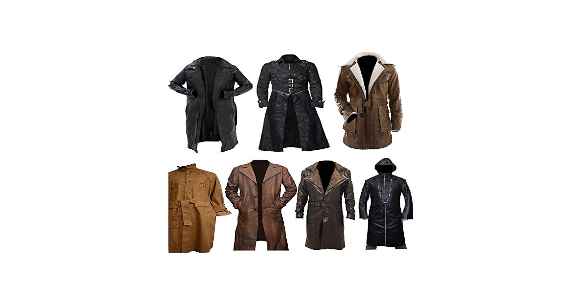 Febzo Fashions Men`s Winter Wear Long Trench Coat - Pure