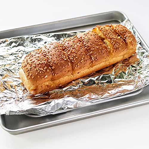 Image of House Wrap Aluminium Foil for Kitchen, Food Packing, Cooking, Baking - 9 Meter Net Guaranteed 11 Microns in thickness for Keeping Food Warm (Pack of 4)
