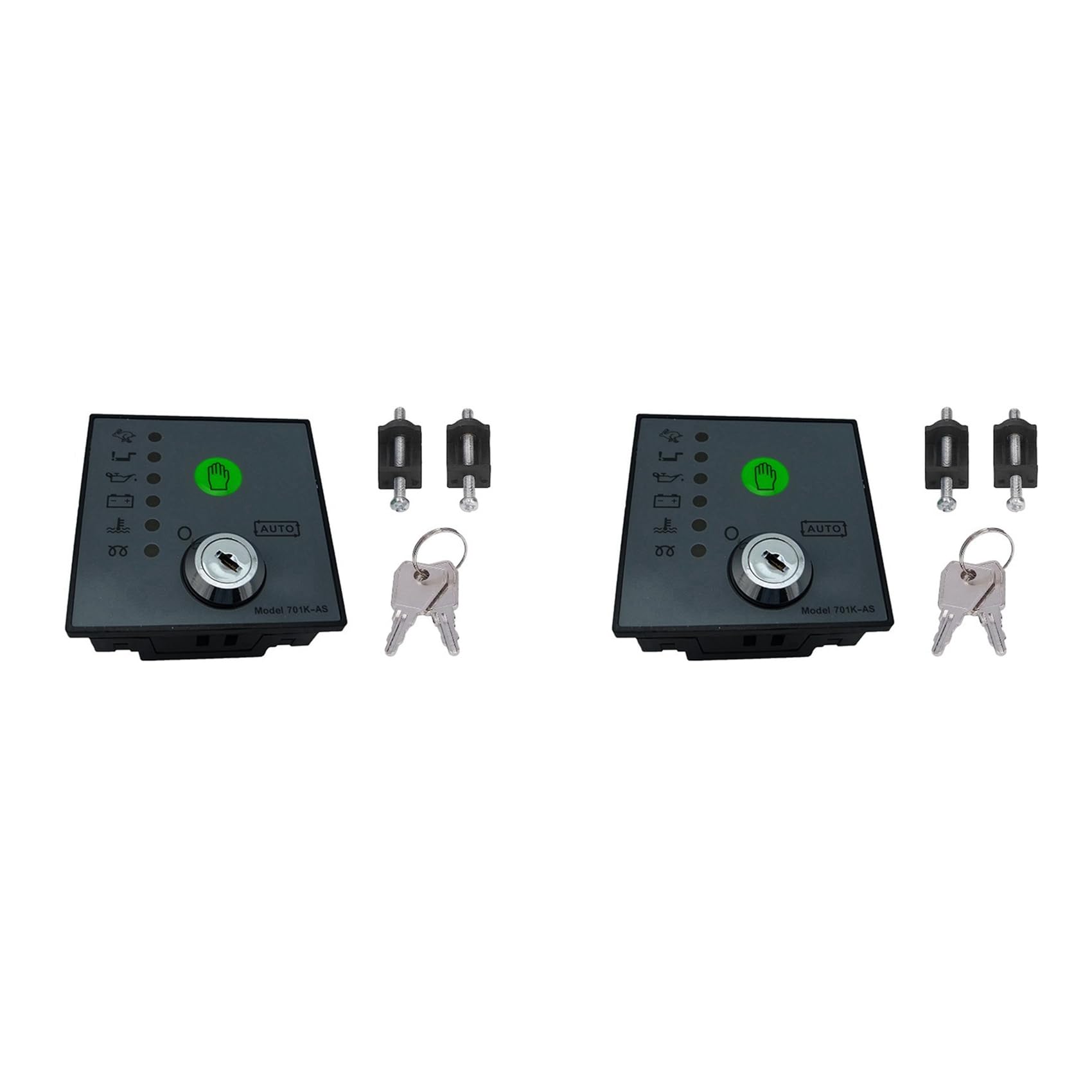 Jnchdghwa Black 2X Dse701as Generator Controller Automatic Module With Keys Generator Control Panel Self-Starting Accessories