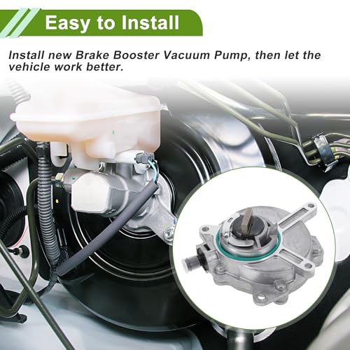 Bomba de Vacío para Frenos N.o 06D145100G, Bomba de Vacío para Motor para Volkswagen Passat 2.0L (2006-2008), Aleación de Aluminio, Tonos Plateados, 1 Unidad miniatura 7